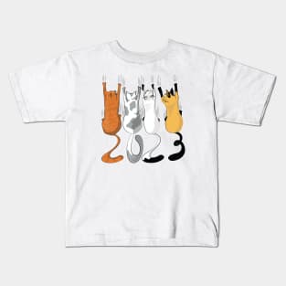 Hanging Cats 2023 New Year Kids T-Shirt